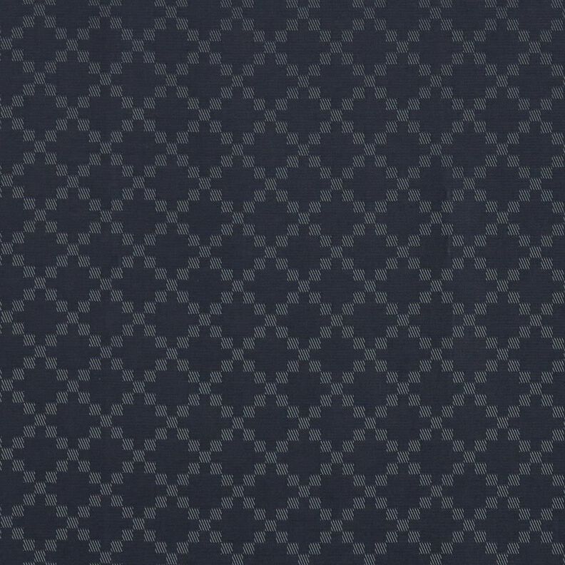 Lining Fabric Jacquard Diamonds – midnight blue,  image number 1