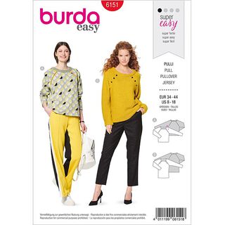 Sweatshirt, Burda 6151 | 34-44, 