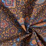 Shirting Fabric retro flowers and paisley pattern – midnight blue/caramel,  thumbnail number 3