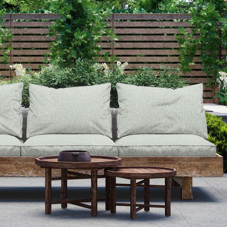 Outdoor Fabric fine bouclé – green/offwhite,  image number 6
