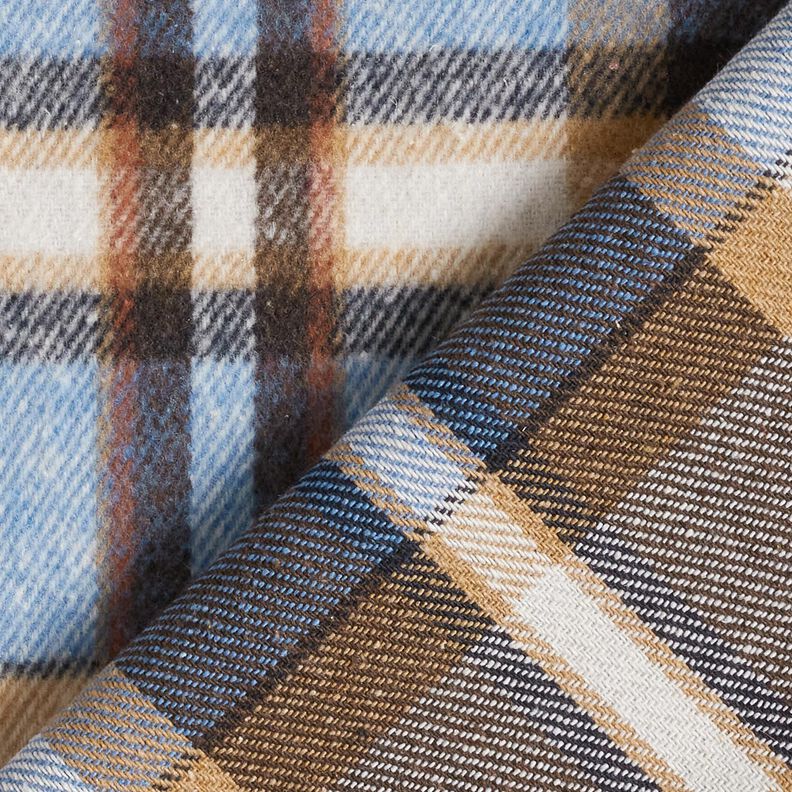 Coat flannel check | Katia Fabrics – royal blue/black brown,  image number 4