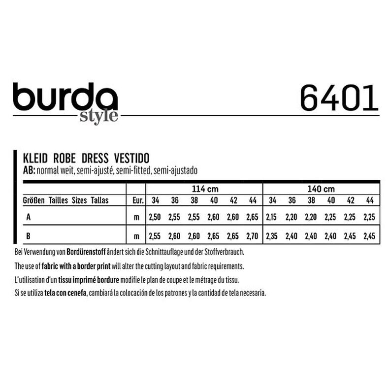 Dress, Burda 6401 | 34 - 44,  image number 5