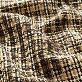 Checks Wool Blend Coating Fabric – beige/black, 