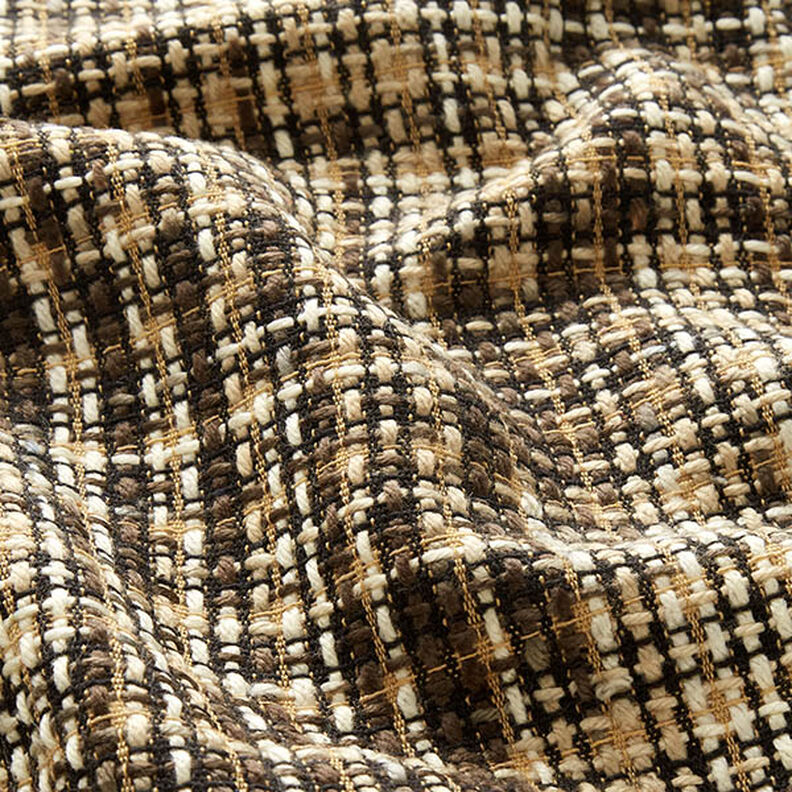 Checks Wool Blend Coating Fabric – beige/black,  image number 2