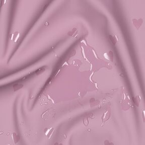 Raincoat Fabric little hearts | Poppy Fabrics – light dusky pink, 