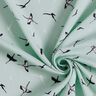 Cranes bamboo fabric – pale mint,  thumbnail number 3