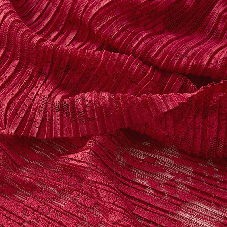Floral Pleated Lace – carmine,  image number 4