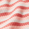 Horizontal stripe ribbed knit – light pink/lobster,  thumbnail number 2