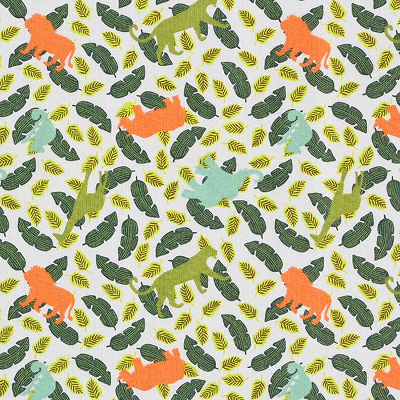 Cotton Cretonne Jungle Animal Silhouettes – green,  image number 1