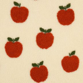 Teddy Fur Apples | Poppy Fabrics – offwhite/terracotta, 