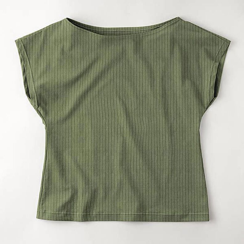 Plain ribbed jersey – olive,  image number 9