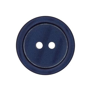 Basic 2-Hole Plastic Button - marine, 