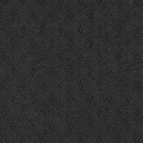 Fine Jersey Knit with Openwork – black, 