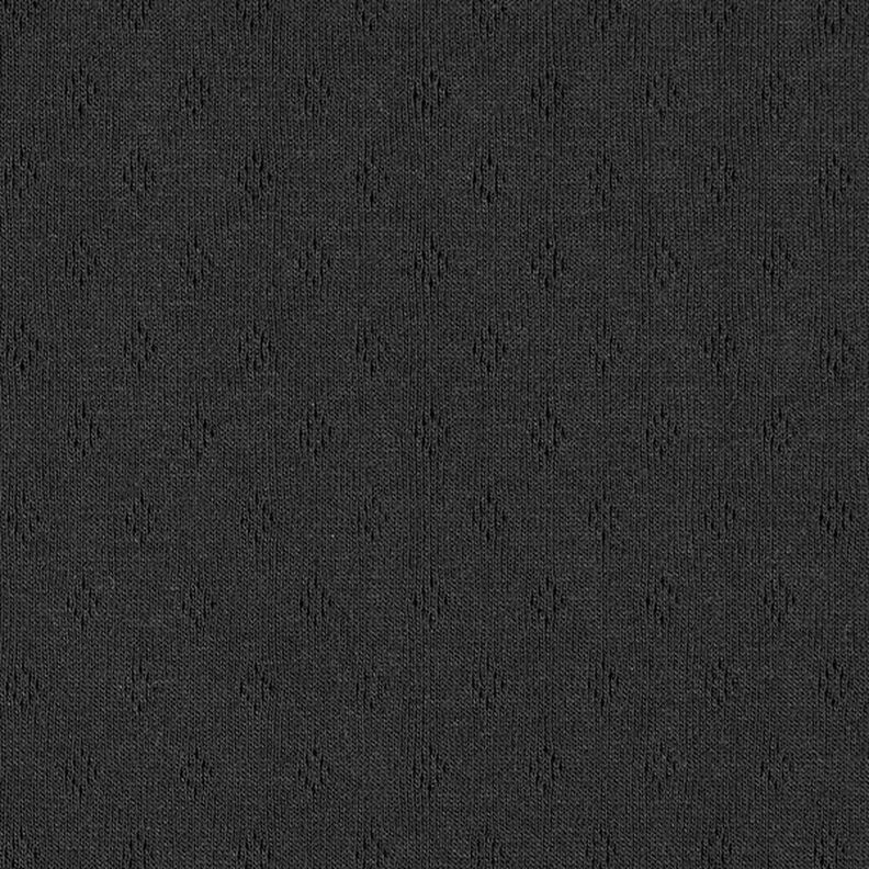 Fine Jersey Knit with Openwork – black,  image number 1