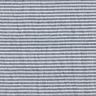 Linen look narrow stripes cotton fabric – white/navy blue,  thumbnail number 1