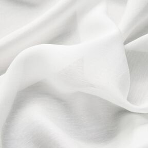 Plain chiffon viscose silk blend – white | Remnant 50cm, 