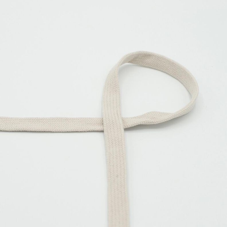 Flat cord Hoodie Cotton [15 mm] – natural,  image number 1