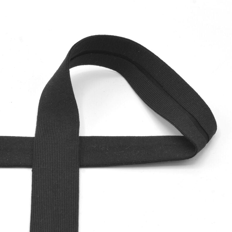 Bias binding Cotton Jersey [20 mm] – black,  image number 1