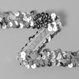 Stretch Sequin Trim 20mm) 13 – silver metallic, 