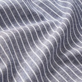 Linen Cotton Blend broad stripes – midnight blue/white, 