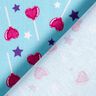 Cotton Poplin Lollipops and stars Digital Print – sky blue/purple,  thumbnail number 4