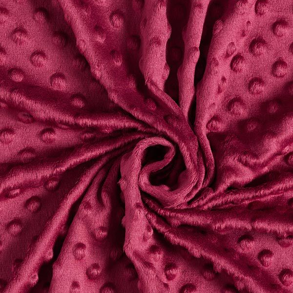 Cosy Fleece Embossed Dots – burgundy,  image number 3