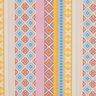 Tablecloth fabric stripy collage – offwhite/mustard,  thumbnail number 1