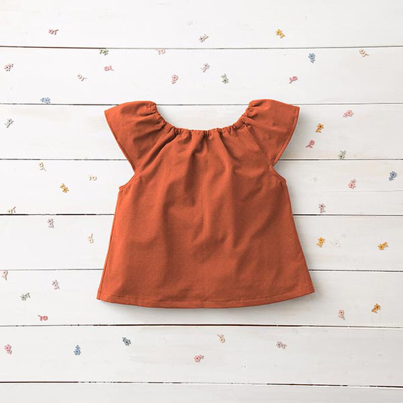 Medium Cotton Jersey Plain – terracotta,  image number 7