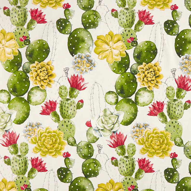 Decorative fabric Canvas Cacti – natural/green, image number 1