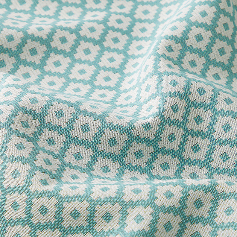 Outdoor fabric jacquard rhombus – mint,  image number 2