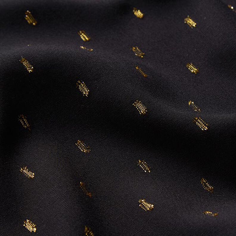 Glitter Droplets Viscose – black,  image number 3