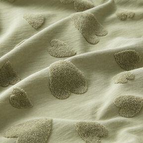 terry cloth jersey hearts – greige, 