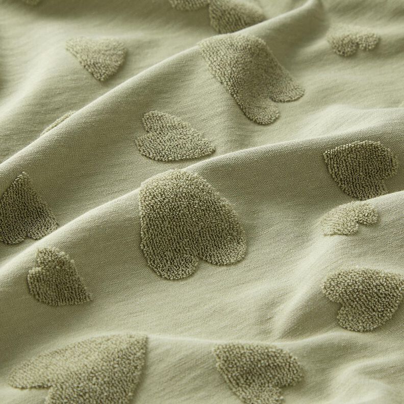 terry cloth jersey hearts – greige, image number 2