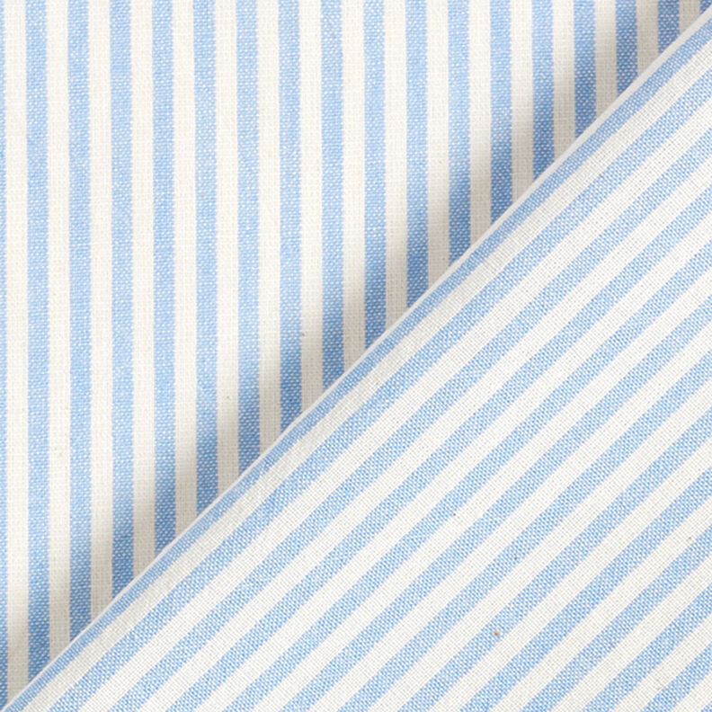 Cotton Viscose Blend stripes – light blue/offwhite,  image number 4