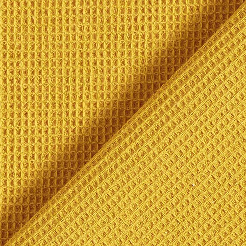 Waffle piqué Mini – curry yellow,  image number 3