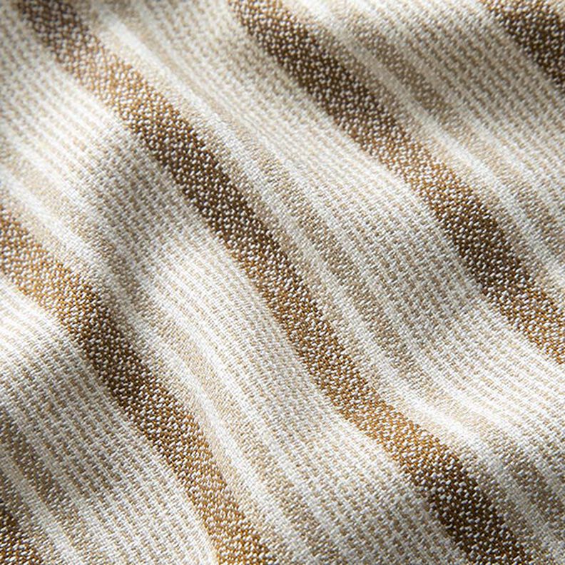 Linen-viscose blend pixelated stripes – beige/brown,  image number 2
