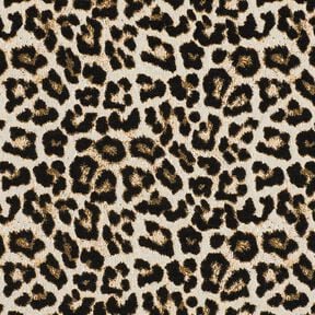 Decor Fabric Jacquard woven leopard pattern – light beige/black, 