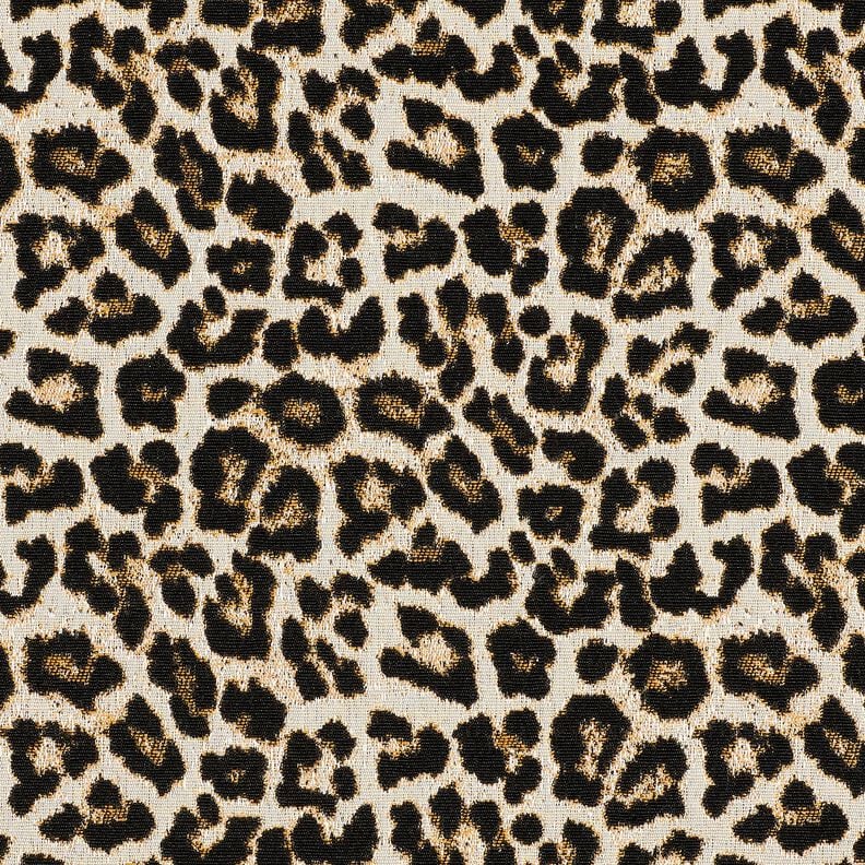 Decor Fabric Jacquard woven leopard pattern – light beige/black,  image number 1