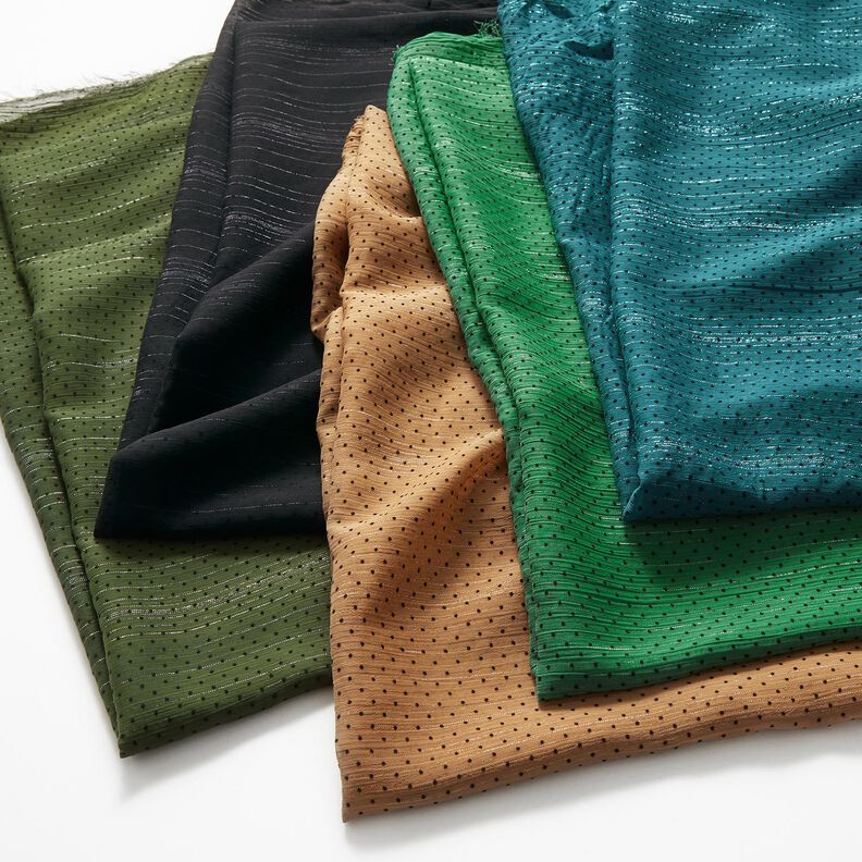 Glitter stripes and dots chiffon – green, image number 5