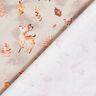 Cotton Jersey contented deer in autumn leaves Digital Print  – natural,  thumbnail number 4