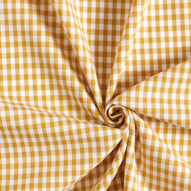 Cotton Vichy check 0,5 cm – mustard/white, image number 3