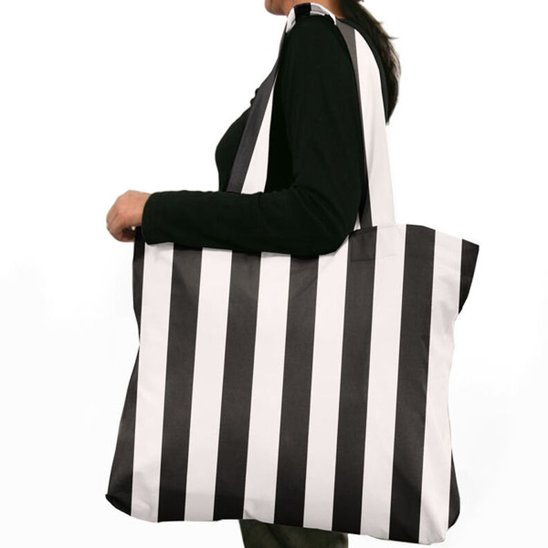 Stripes Cotton Twill 3 – black/white,  image number 4
