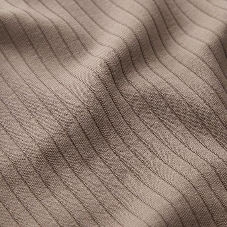 Plain ribbed jersey – medium brown,  image number 3