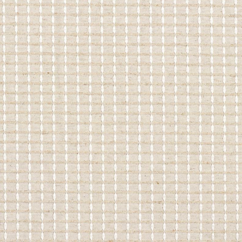 Decor Fabric Jacquard Chequered structure &ndash; natural,  image number 1