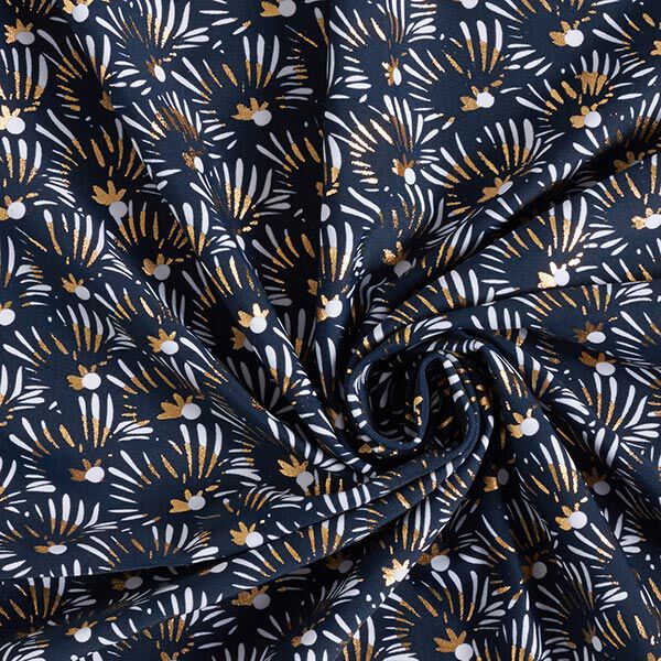 Fireworks swimsuit fabric – navy blue,  image number 3