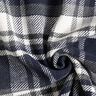 Coat fabric with checked fur backing – midnight blue/slate grey,  thumbnail number 3