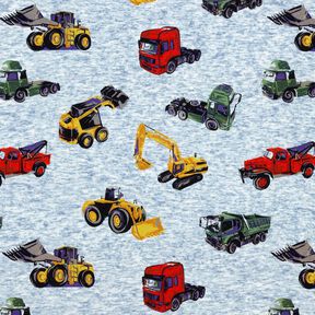 Alpine Fleece Trucks and excavators – denim blue/grey, 