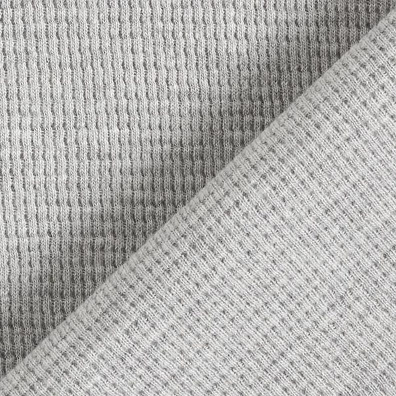 Mini Cotton waffle jersey Plain – light grey,  image number 4