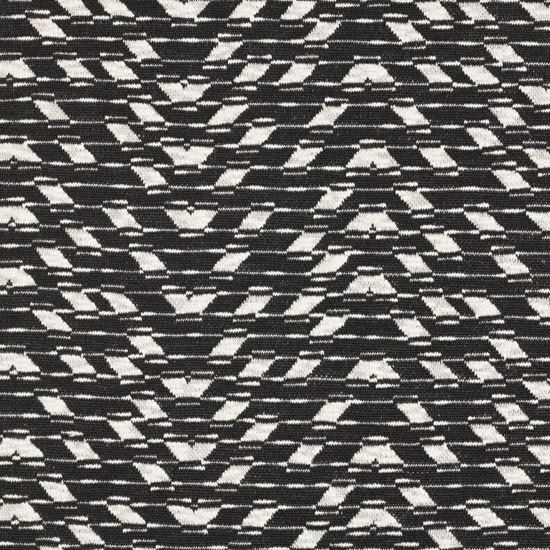 jacquard knit geometric pattern – black/white,  image number 1