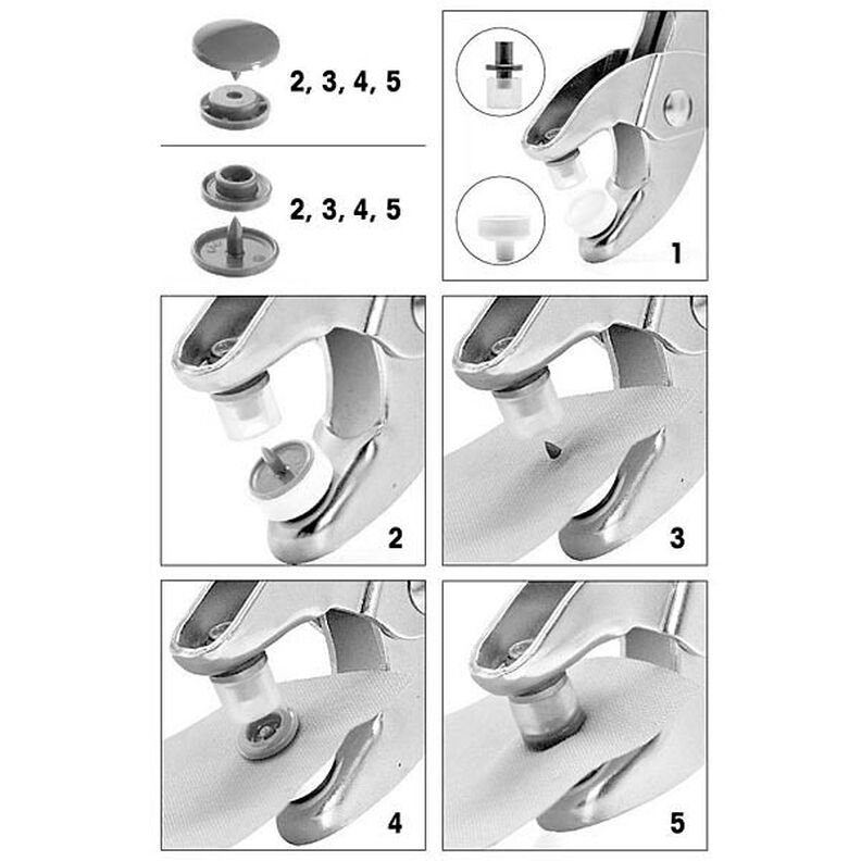 Color Snaps Star Press Fasteners 5 - silver grey| Prym,  image number 4